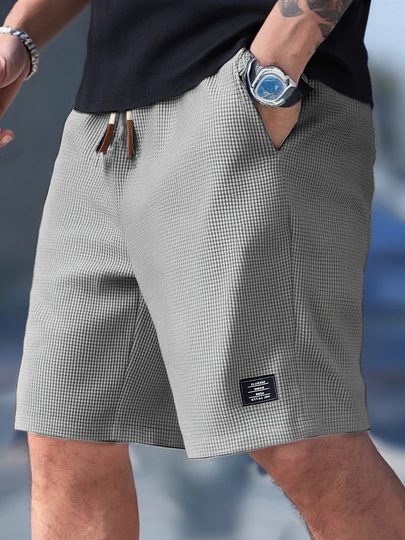 Alastair | Men's Drawstring Waffle Textured Shorts