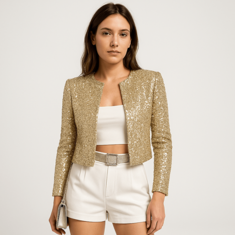 Alavina | Women's Open Front Cropped Length Jacket
