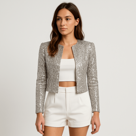 Alavina | Women's Open Front Cropped Length Jacket