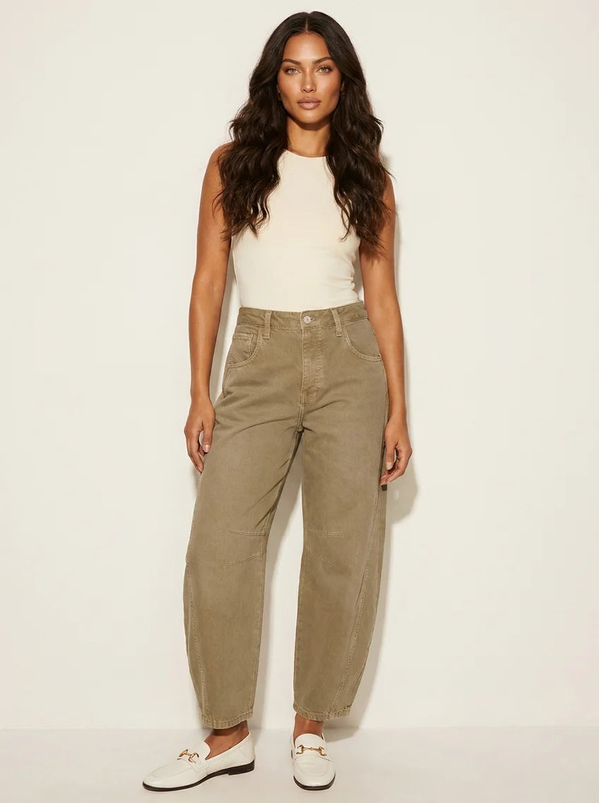 Alaya | Women’s Front Pockets Wide Leg Denim Jeans