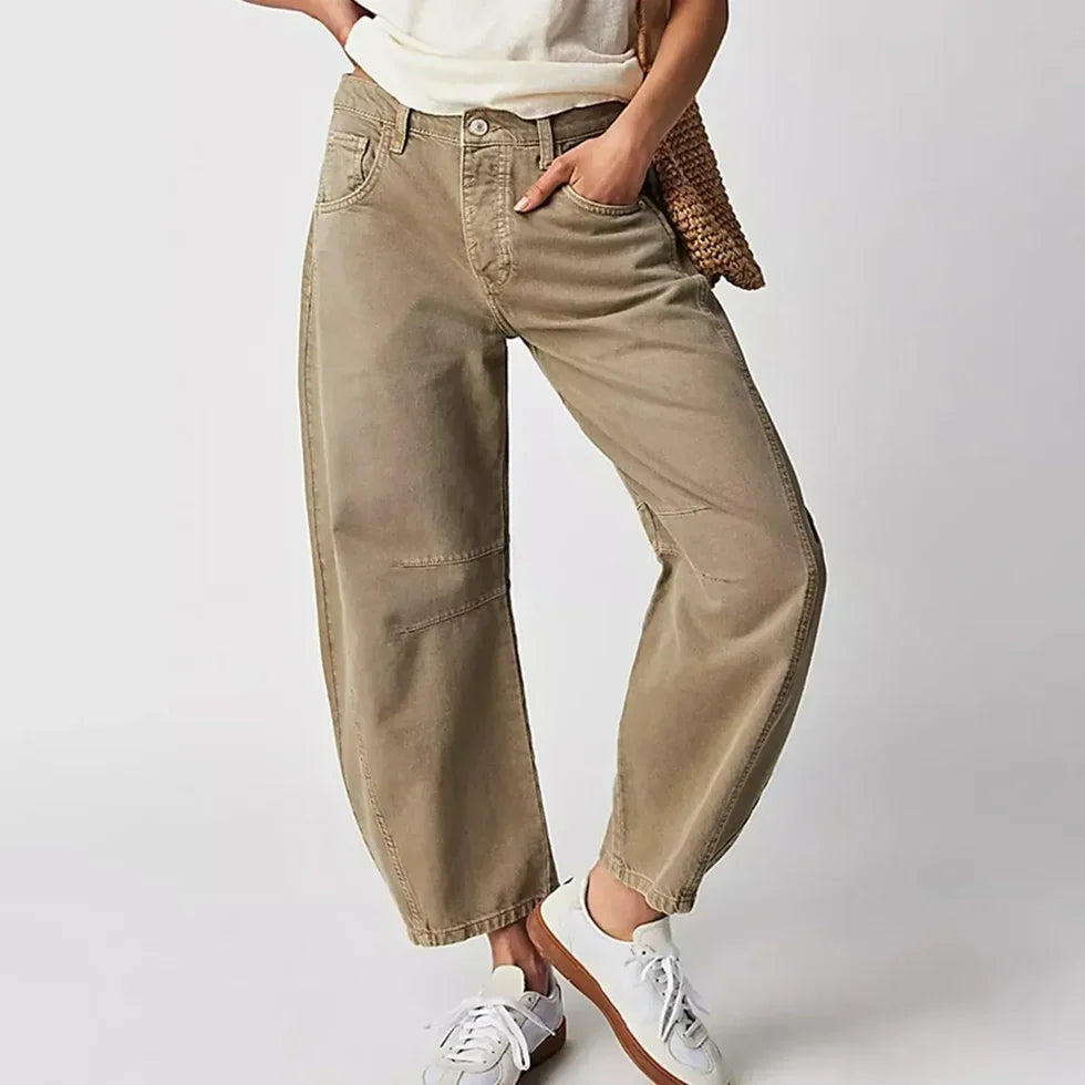 Alaya | Women’s Front Pockets Wide Leg Denim Jeans