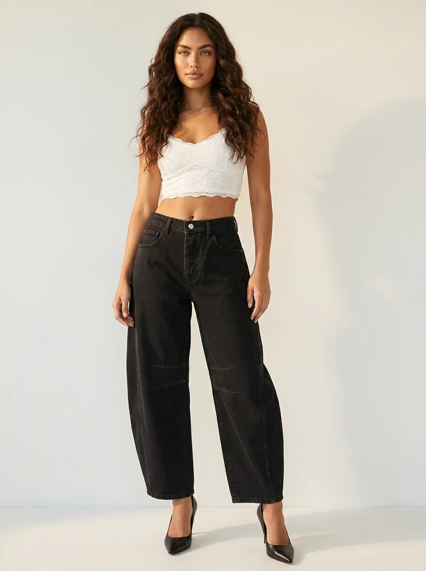 Alaya | Women’s Front Pockets Wide Leg Denim Jeans