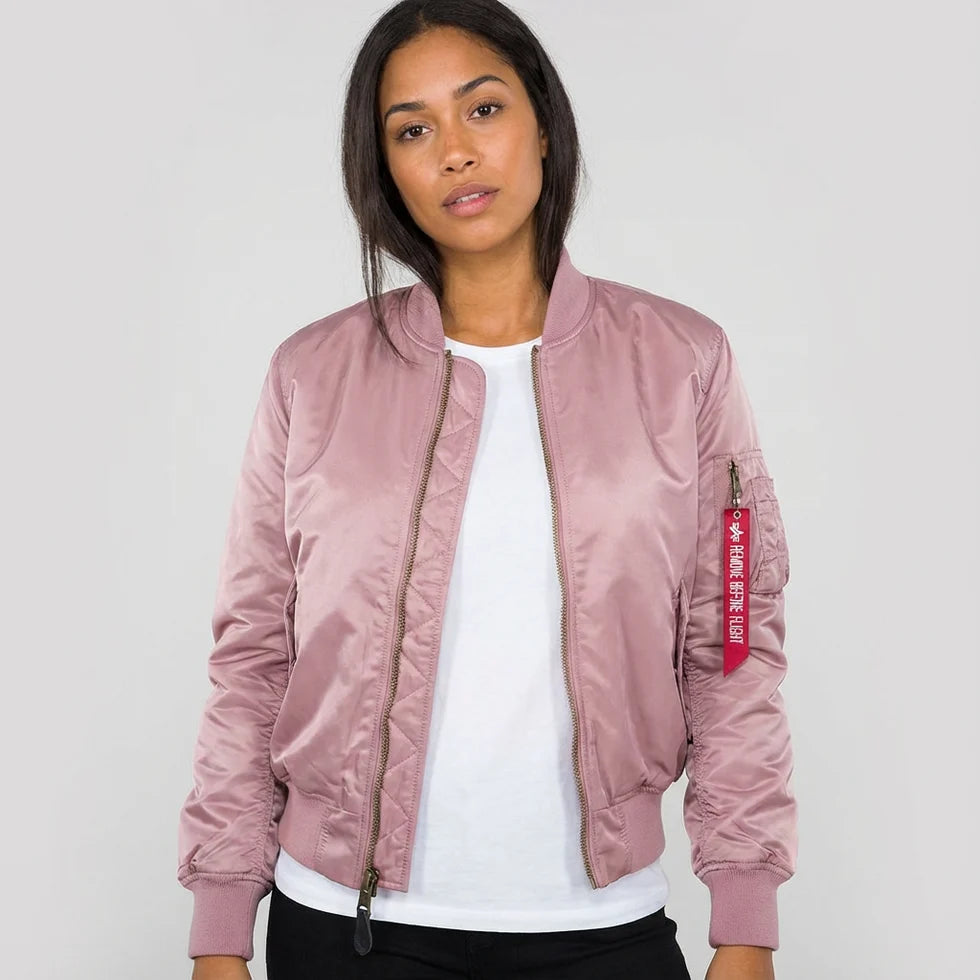 Albane | Women’s Zip Front Utility Pocket Bomber Jacket
