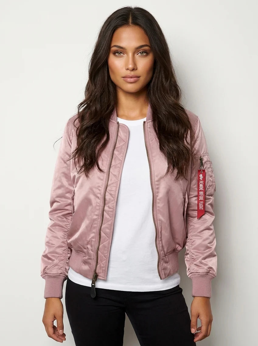 Albane | Women’s Zip Front Utility Pocket Bomber Jacket