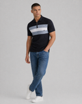 Albert | Men’s Collared Zip Textured Polo Shirt