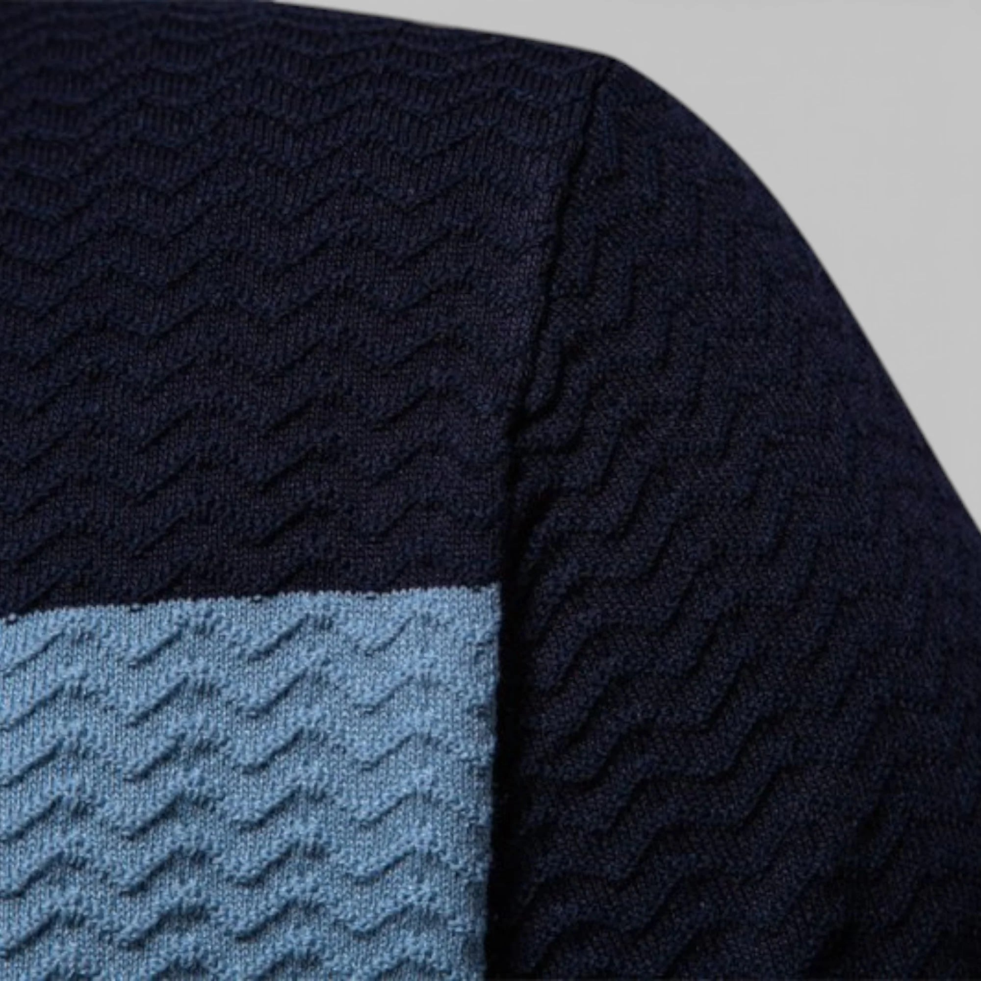 Albert | Men’s Collared Zip Textured Polo Shirt