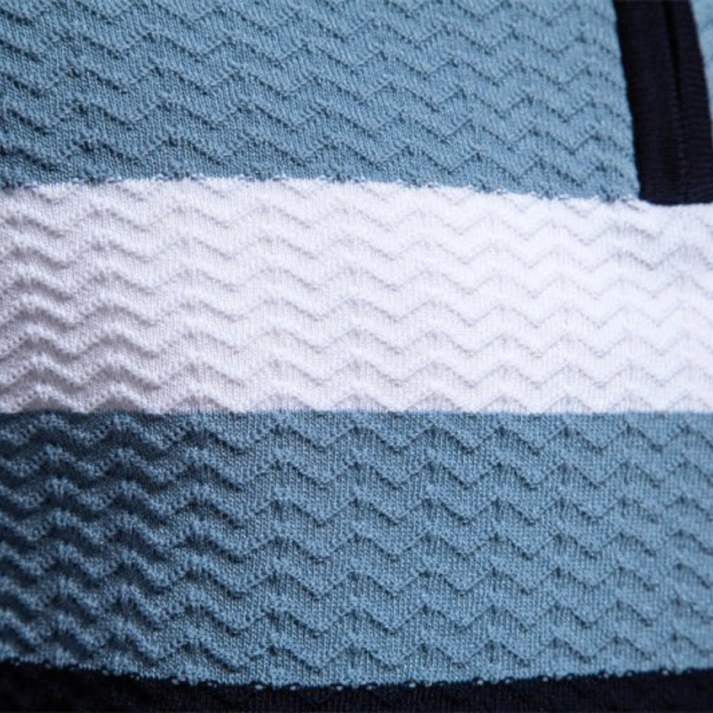 Albert | Men’s Collared Zip Textured Polo Shirt