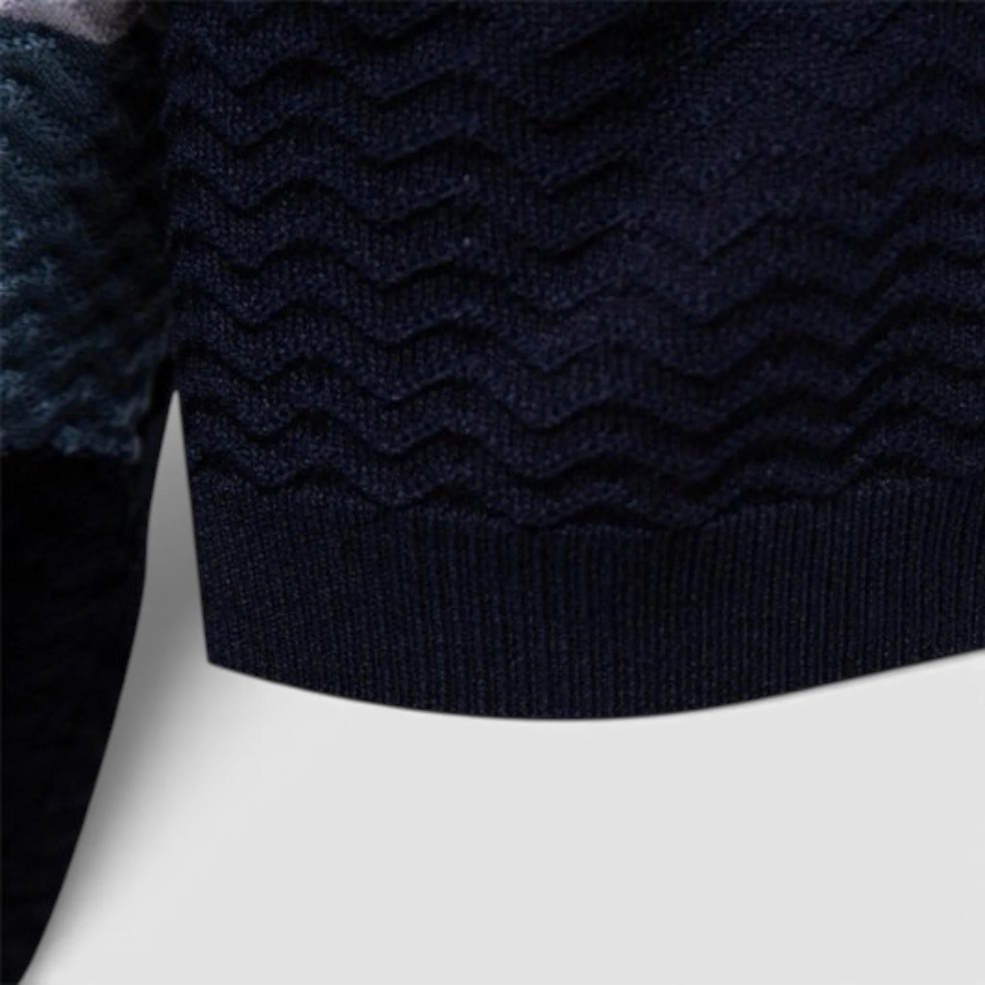 Albert | Men’s Collared Zip Textured Polo Shirt