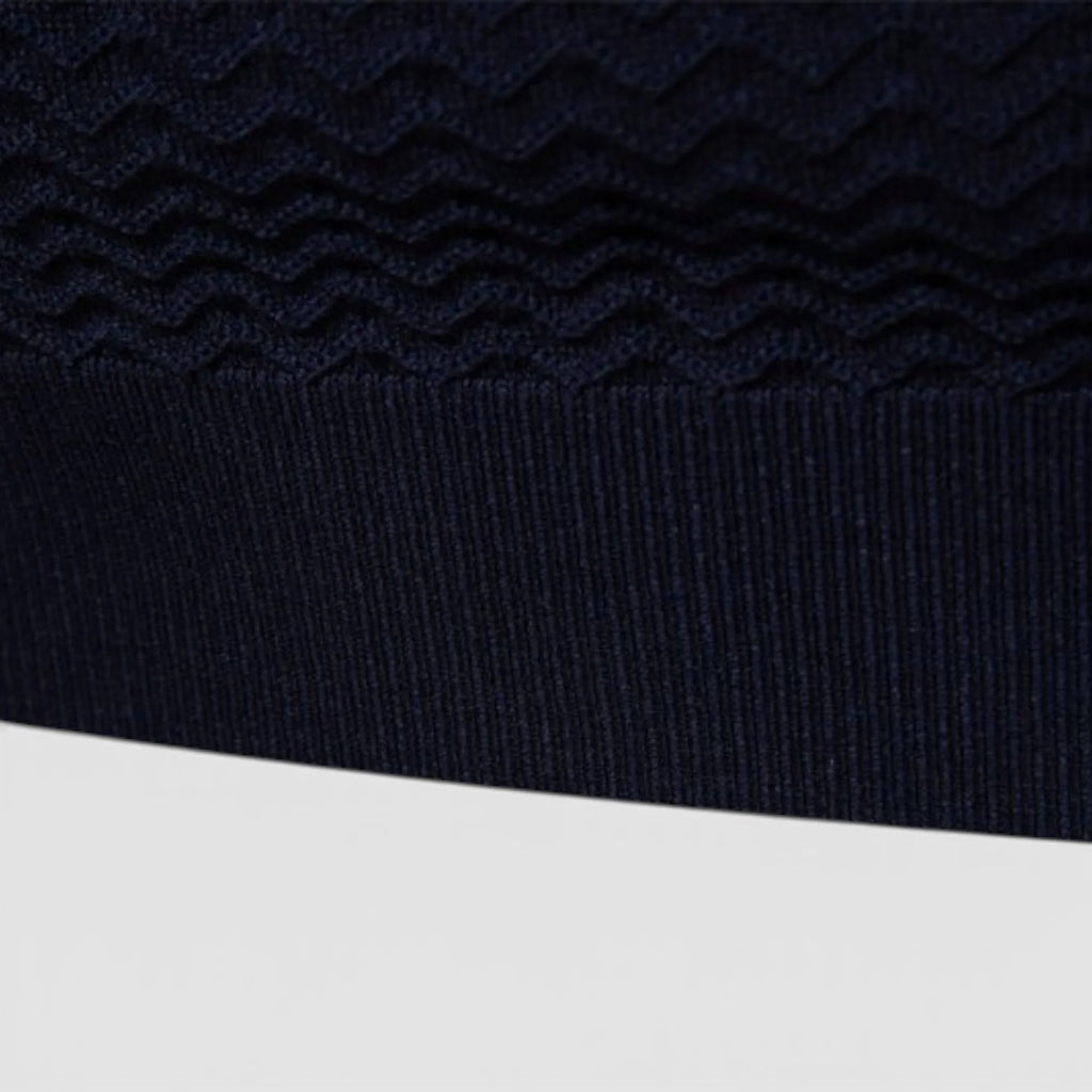 Albert | Men’s Collared Zip Textured Polo Shirt