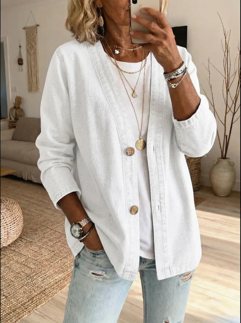 Albertine | Women’s Long Sleeve Button Front Denim Jacket
