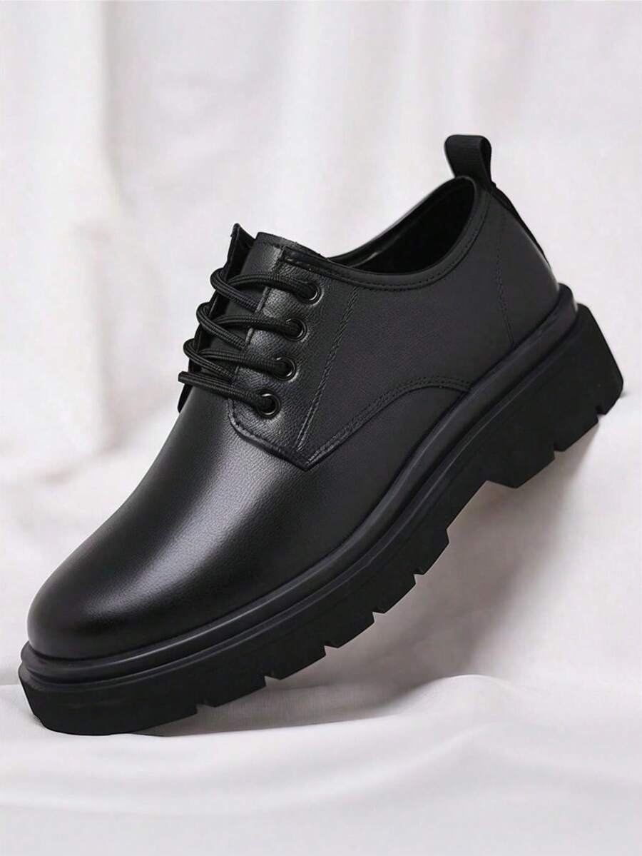 Alcander | Men's Lace-Up Closed Toe Black Derby Dress Shoes