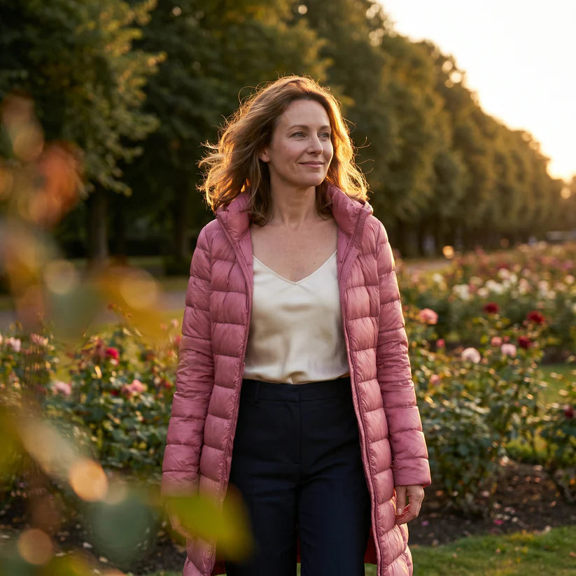 Alcyone | Women’s Hooded Front Zip Long Sleeve Winter Jacket