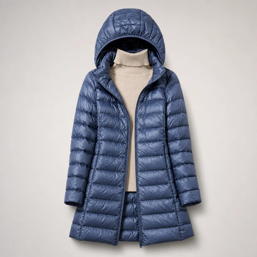 Alcyone | Women’s Hooded Front Zip Long Sleeve Winter Jacket