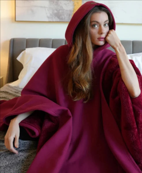 Alda | Unisex Draped Oversized Hooded Maxi Length Blanket