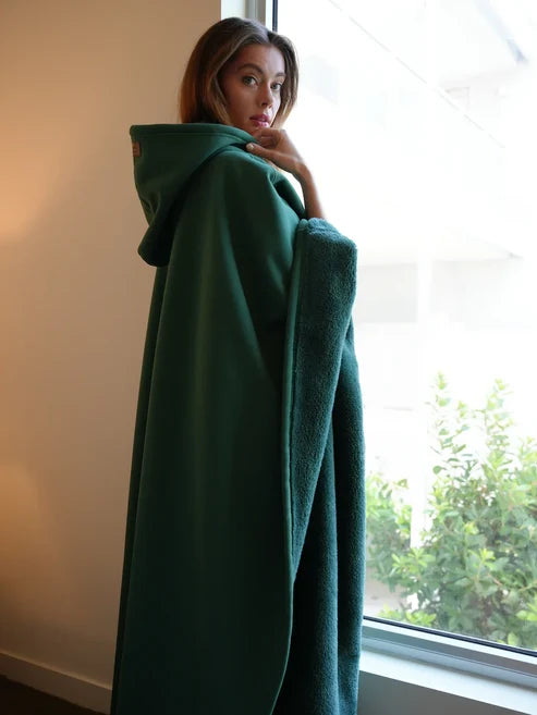 Alda | Unisex Draped Oversized Hooded Maxi Length Blanket