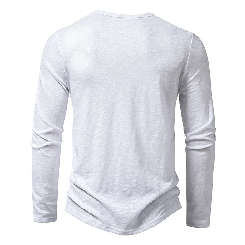 Alden | Men's Textured Slim Fit Long Sleeve Henley Shirt