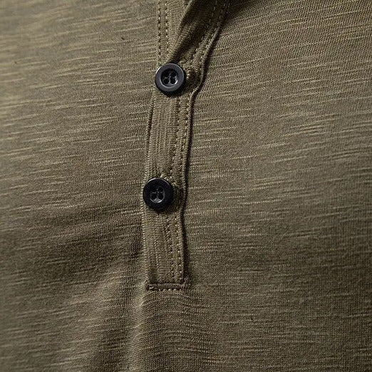 Alden | Men's Textured Slim Fit Long Sleeve Henley Shirt