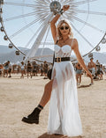 Alea | Women’s Strappy Sweetheart Neck Flowy Maxi Dress