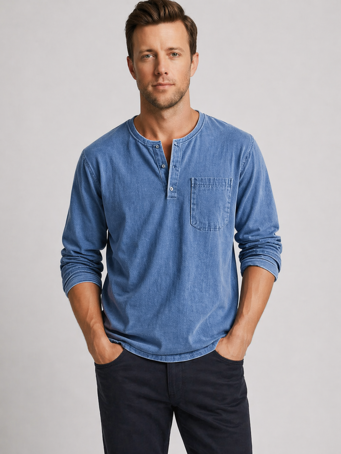 Alejandro | Men’s Long Sleeve Button Placket Shirt