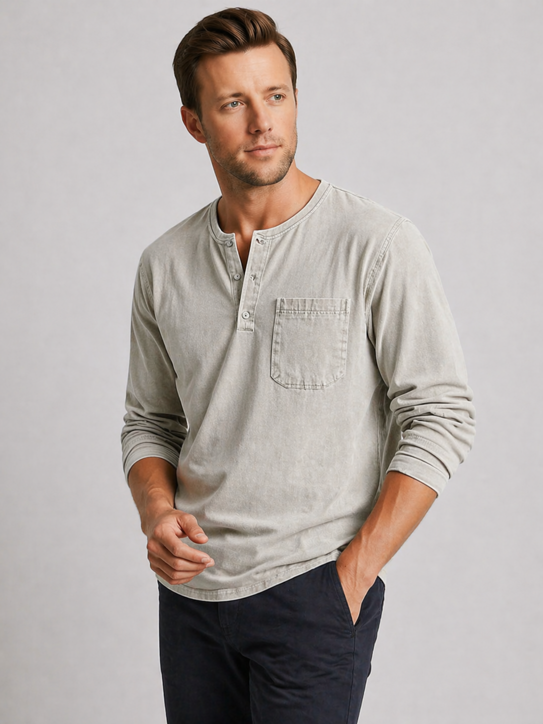 Alejandro | Men’s Long Sleeve Button Placket Shirt