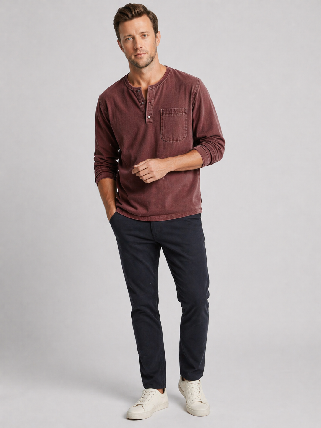 Alejandro | Men’s Long Sleeve Button Placket Shirt