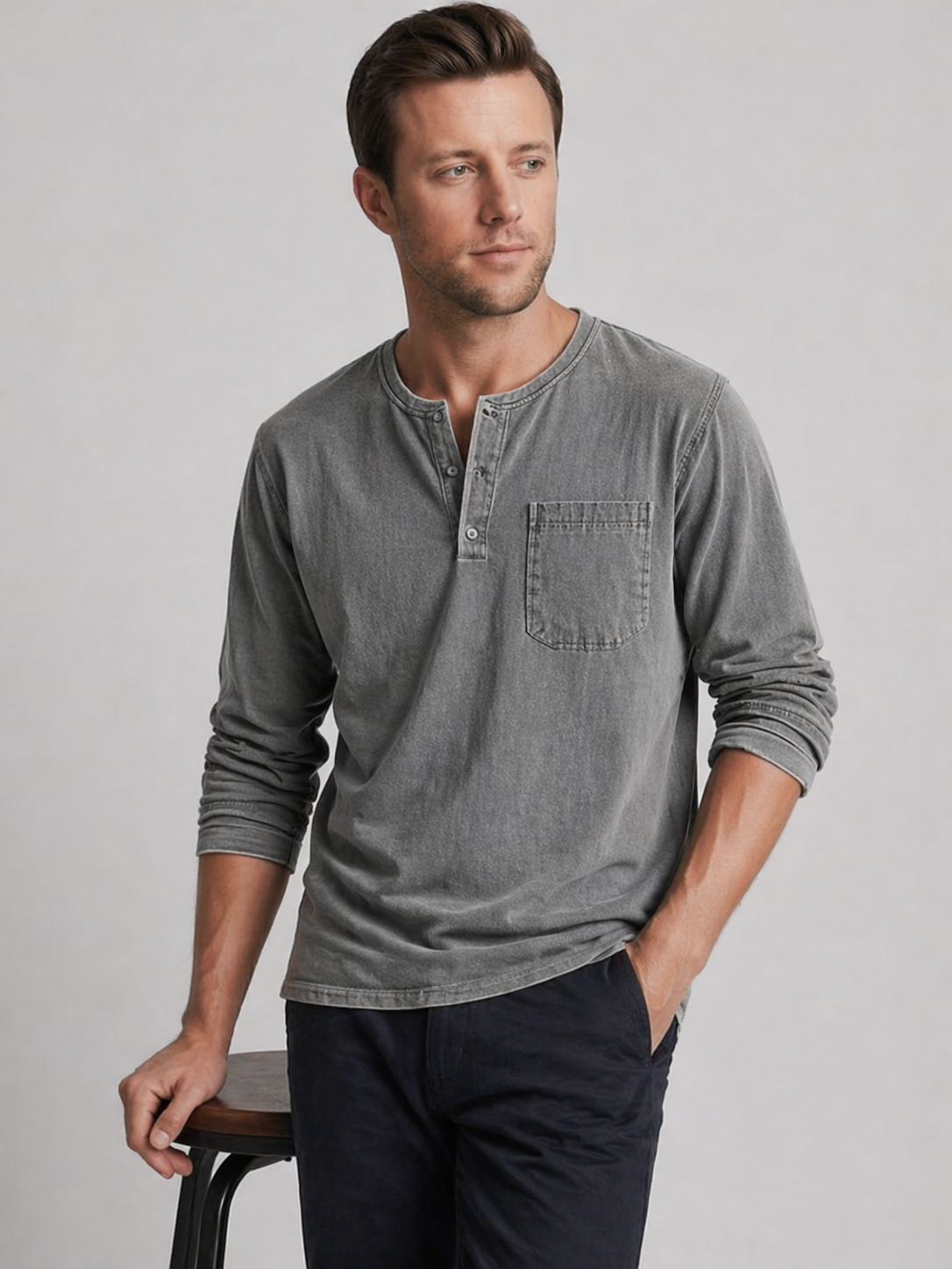 Alejandro | Men’s Long Sleeve Button Placket Shirt