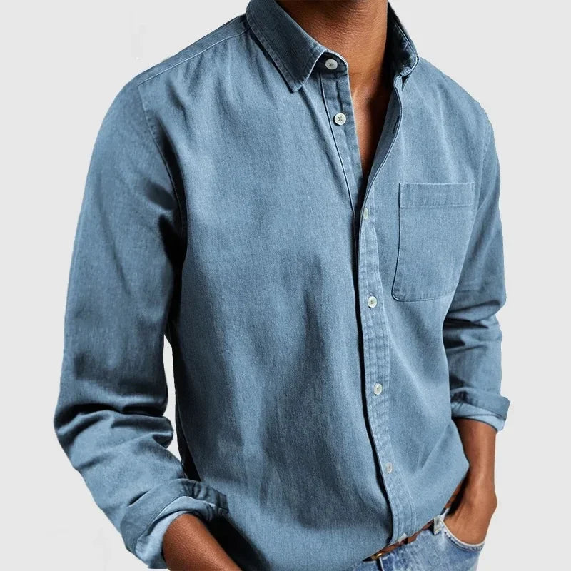 Alexander | Men’s Button Up Long Sleeve Pocket Shirt