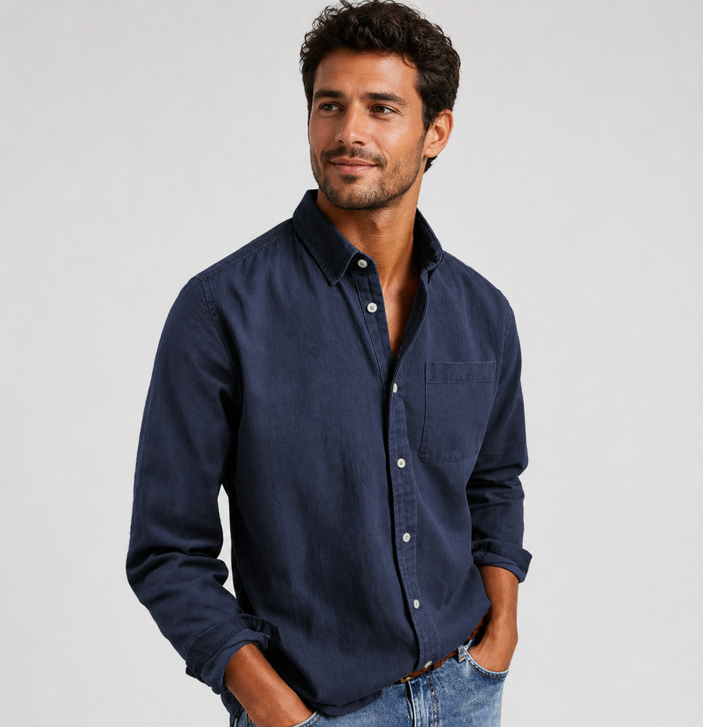Alexander | Men’s Button Up Long Sleeve Pocket Shirt