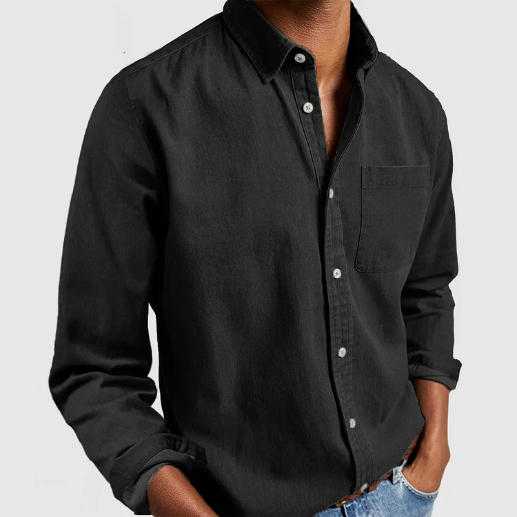 Alexander | Men’s Button Up Long Sleeve Pocket Shirt
