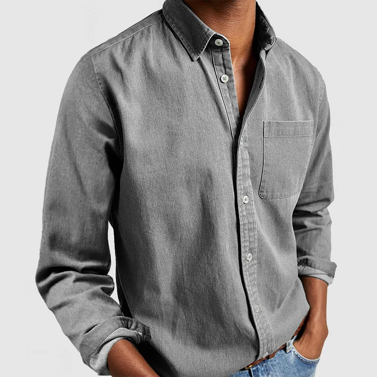Alexander | Men’s Button Up Long Sleeve Pocket Shirt