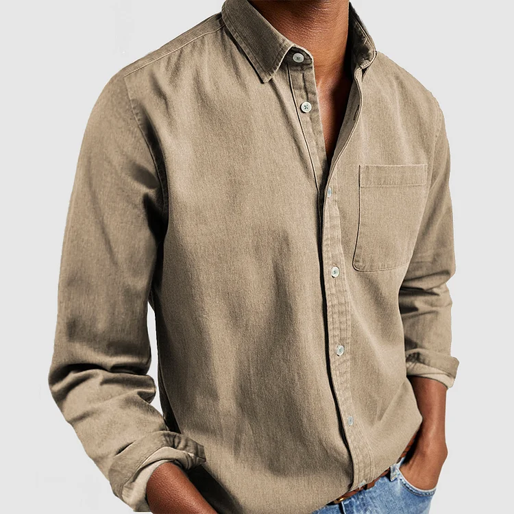 Alexander | Men’s Button Up Long Sleeve Pocket Shirt