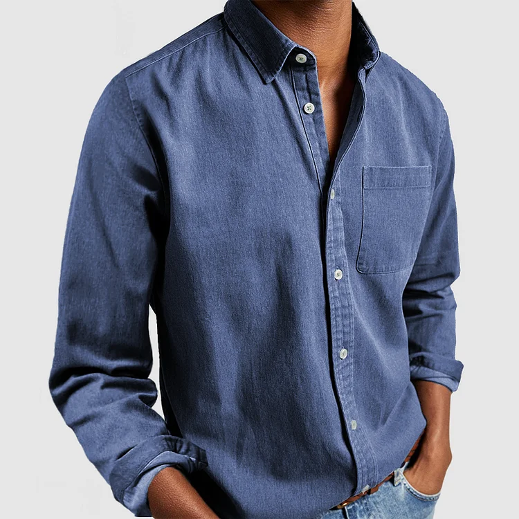 Alexander | Men’s Button Up Long Sleeve Pocket Shirt