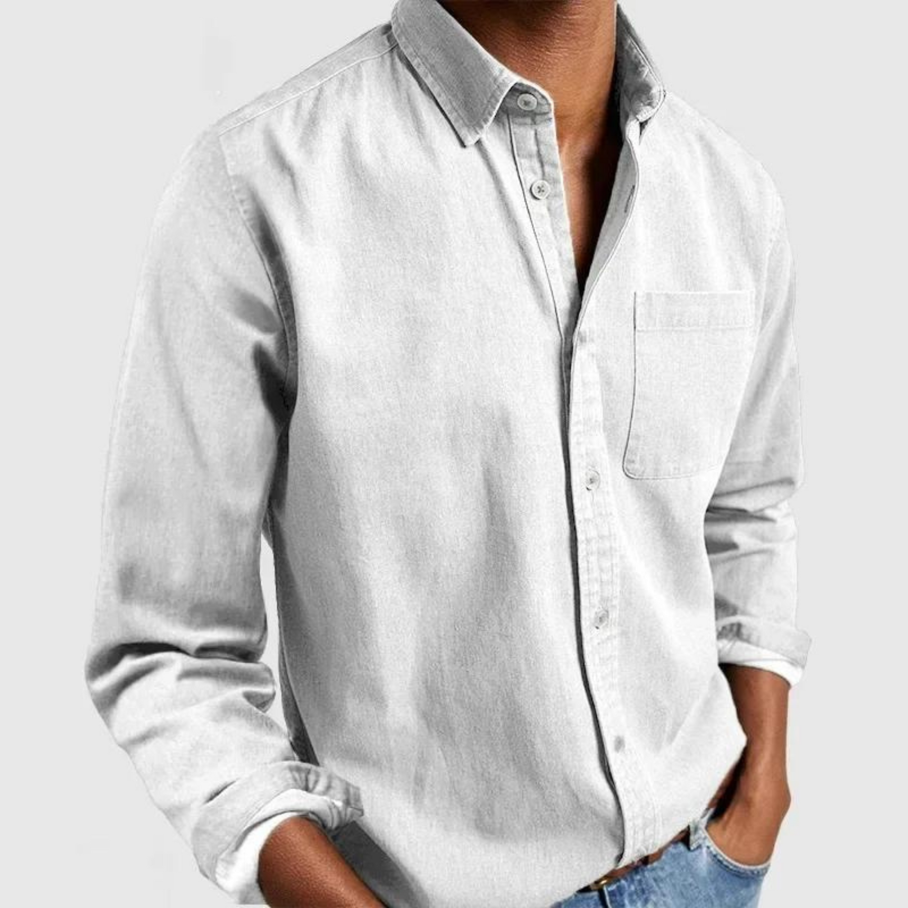Alexander | Men’s Button Up Long Sleeve Pocket Shirt