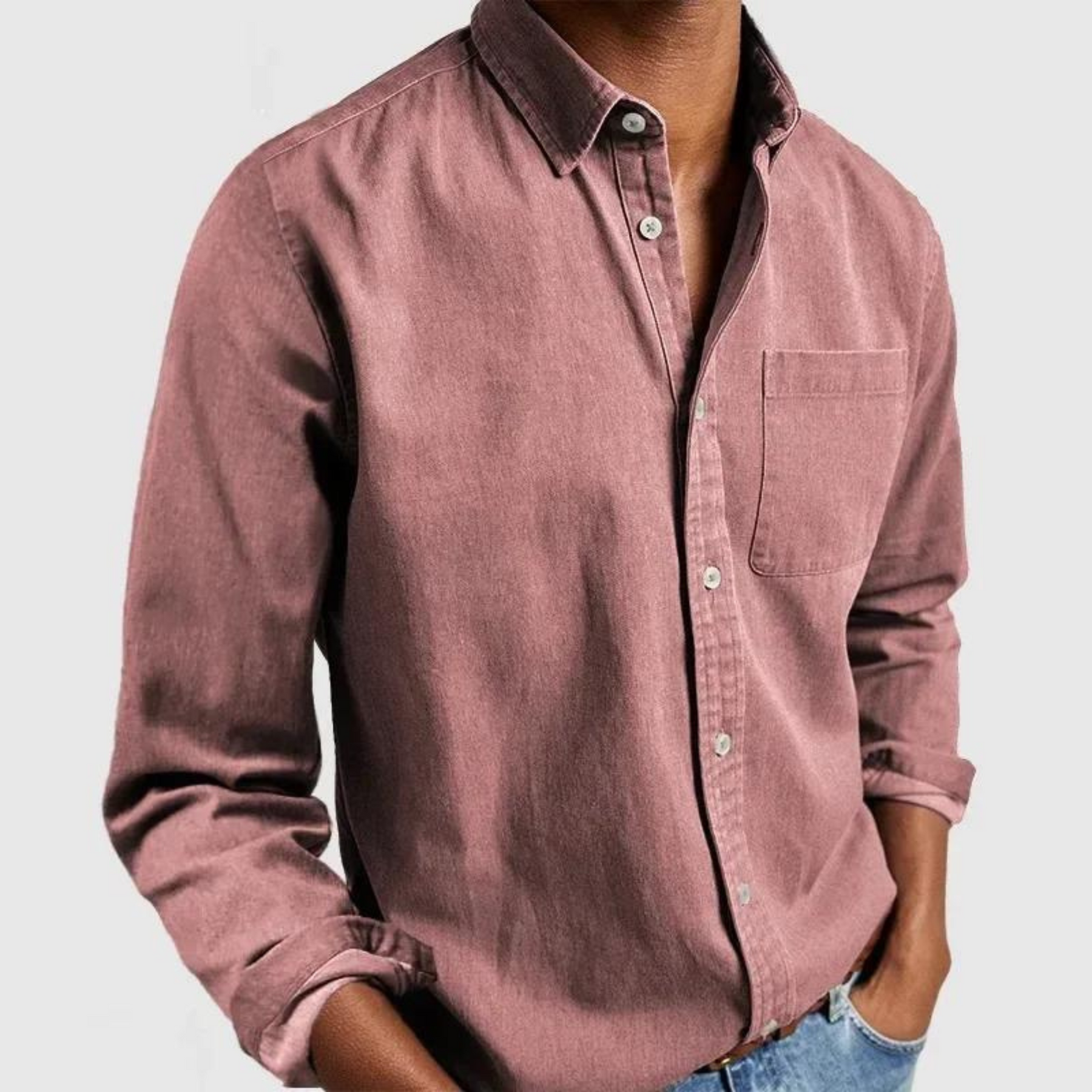 Alexander | Men’s Button Up Long Sleeve Pocket Shirt