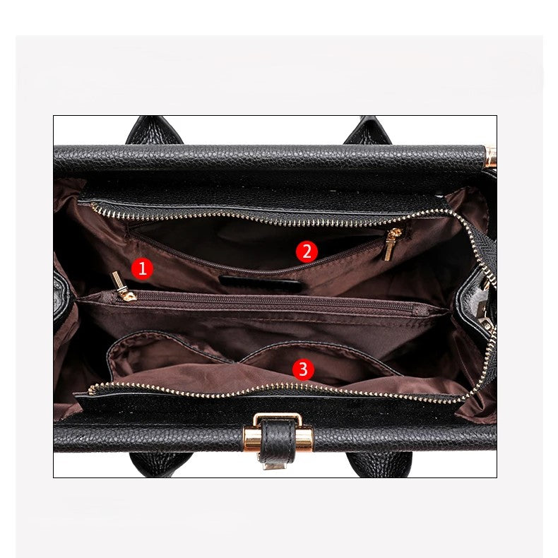 Alexina | Women’s Top Handle Crossbody Black Bag