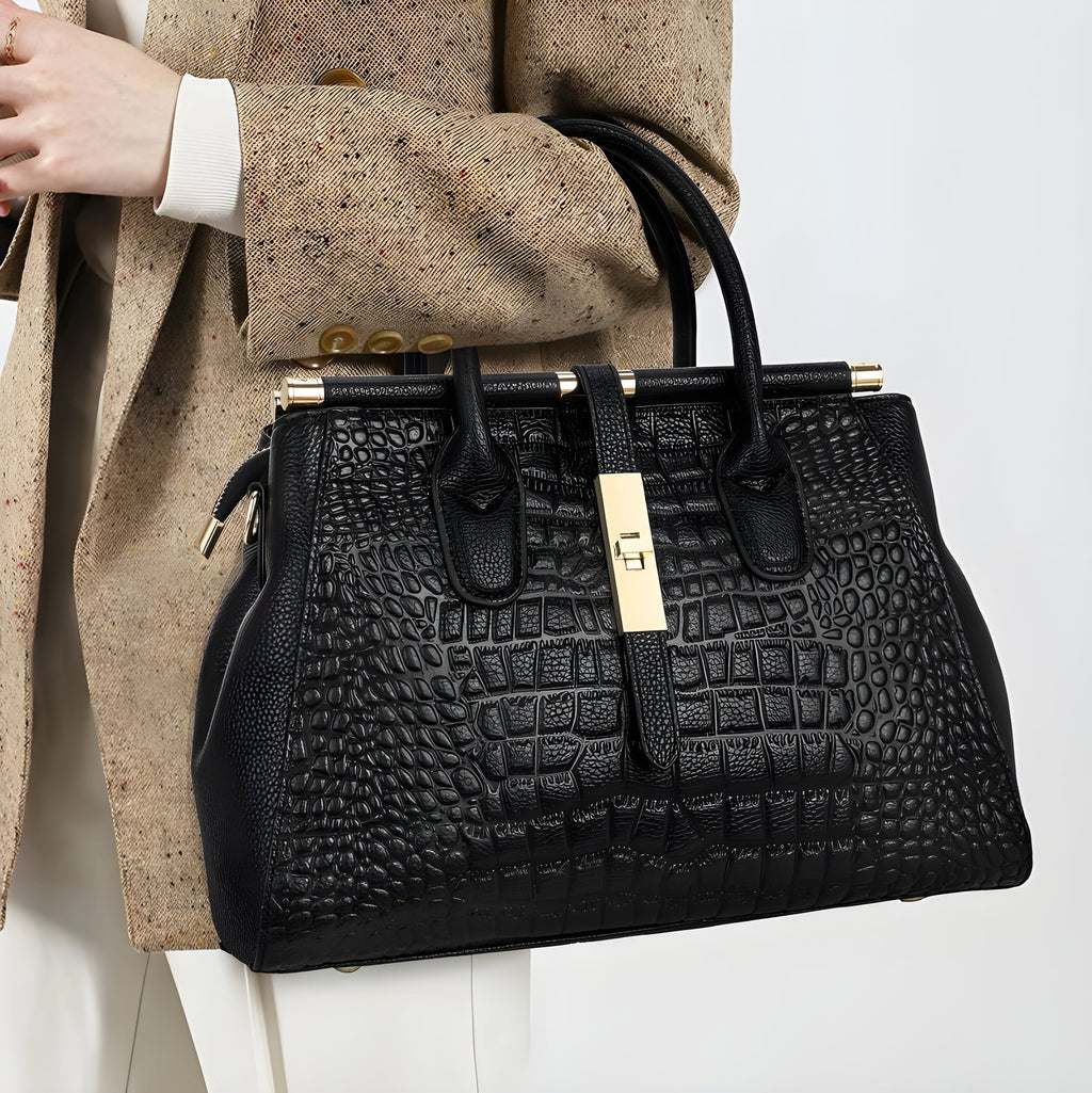 Alexina | Women’s Top Handle Crossbody Black Bag