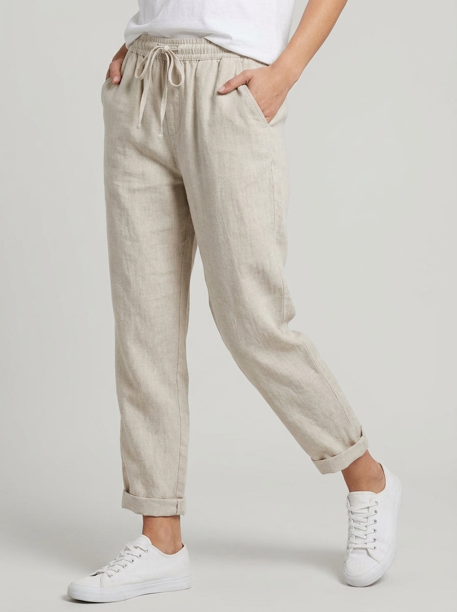 Alexis | Women’s Drawstring Waist Straight Leg Pants