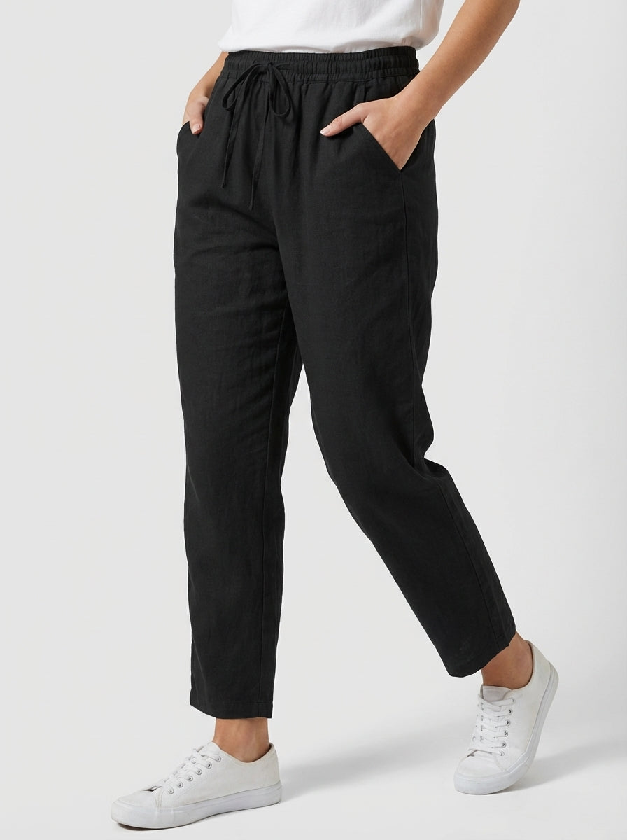 Alexis | Women’s Drawstring Waist Straight Leg Pants