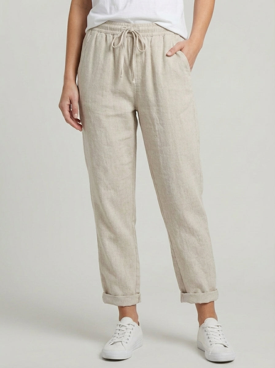 Alexis | Women’s Drawstring Waist Straight Leg Pants