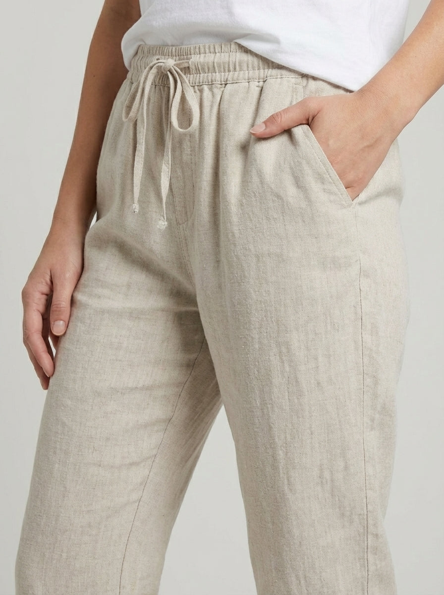 Alexis | Women’s Drawstring Waist Straight Leg Pants