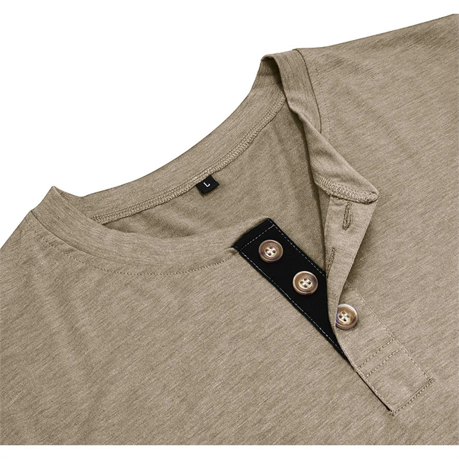 Alfonso | Men’s Pocket Long Sleeve Henley Shirt