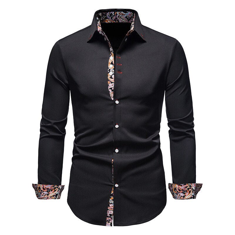 Alfredo | Men's Pattern Button Up Long Sleeve Shirt