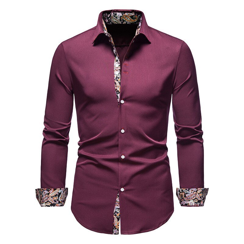 Alfredo | Men's Pattern Button Up Long Sleeve Shirt