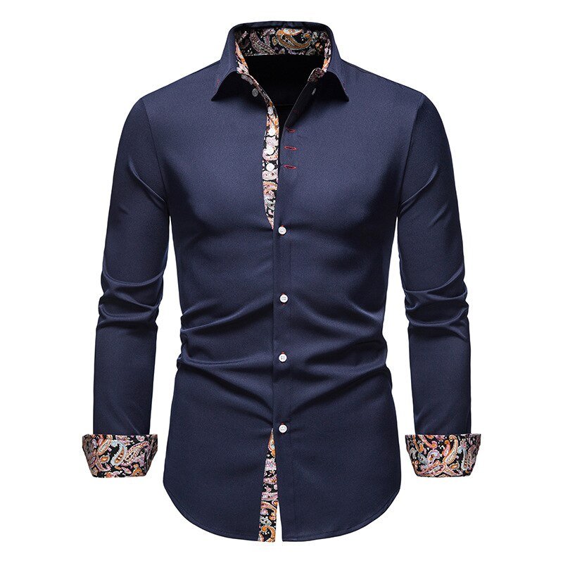 Alfredo | Men's Pattern Button Up Long Sleeve Shirt