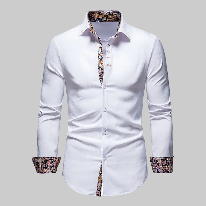 Alfredo | Men's Pattern Button Up Long Sleeve Shirt