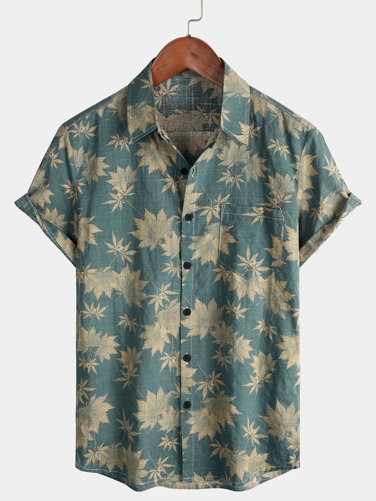 Algernon | Men's Patterned Short Sleeve Button Front Shirt