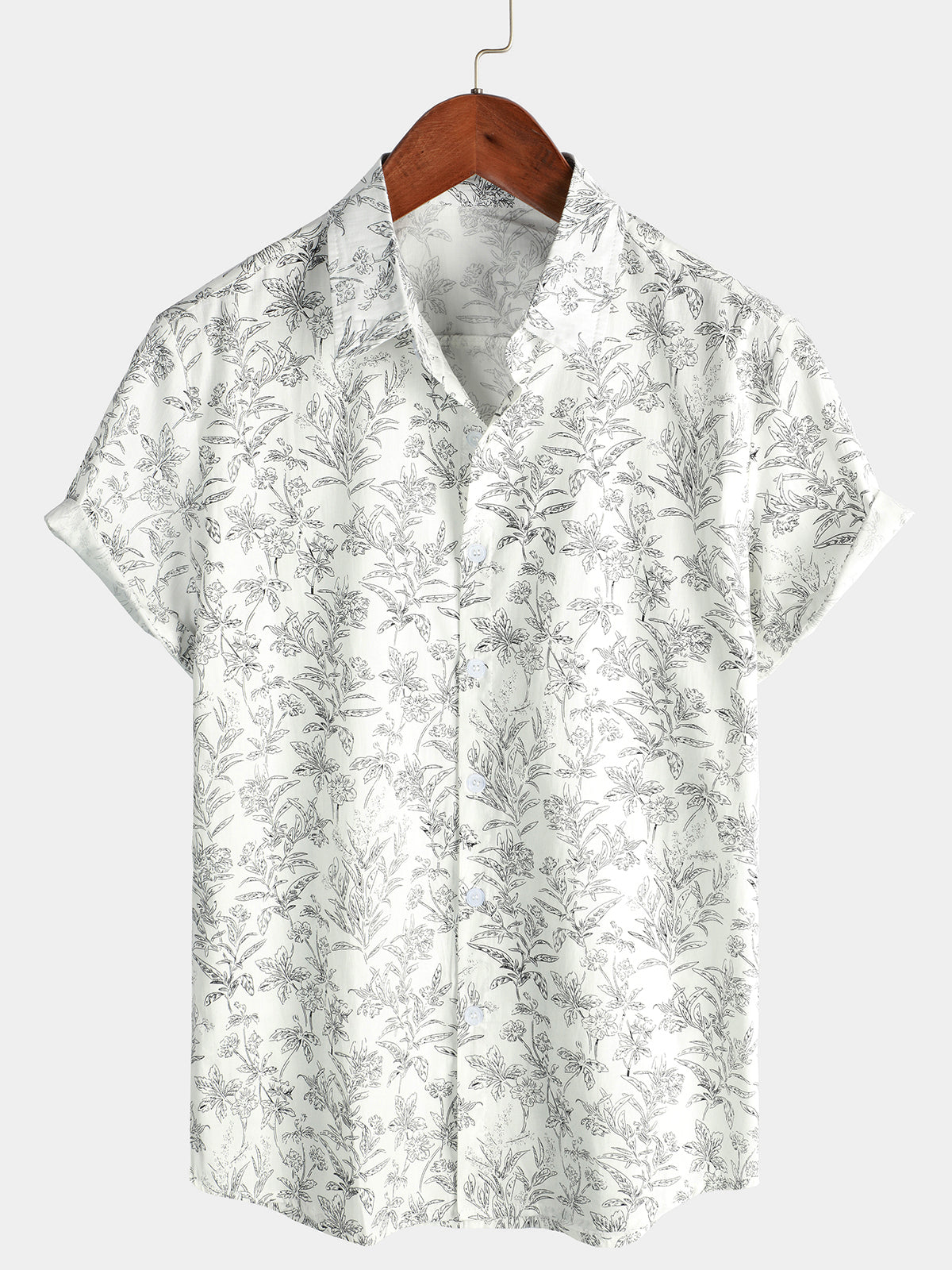 Algernon | Men's Patterned Short Sleeve Button Front Shirt
