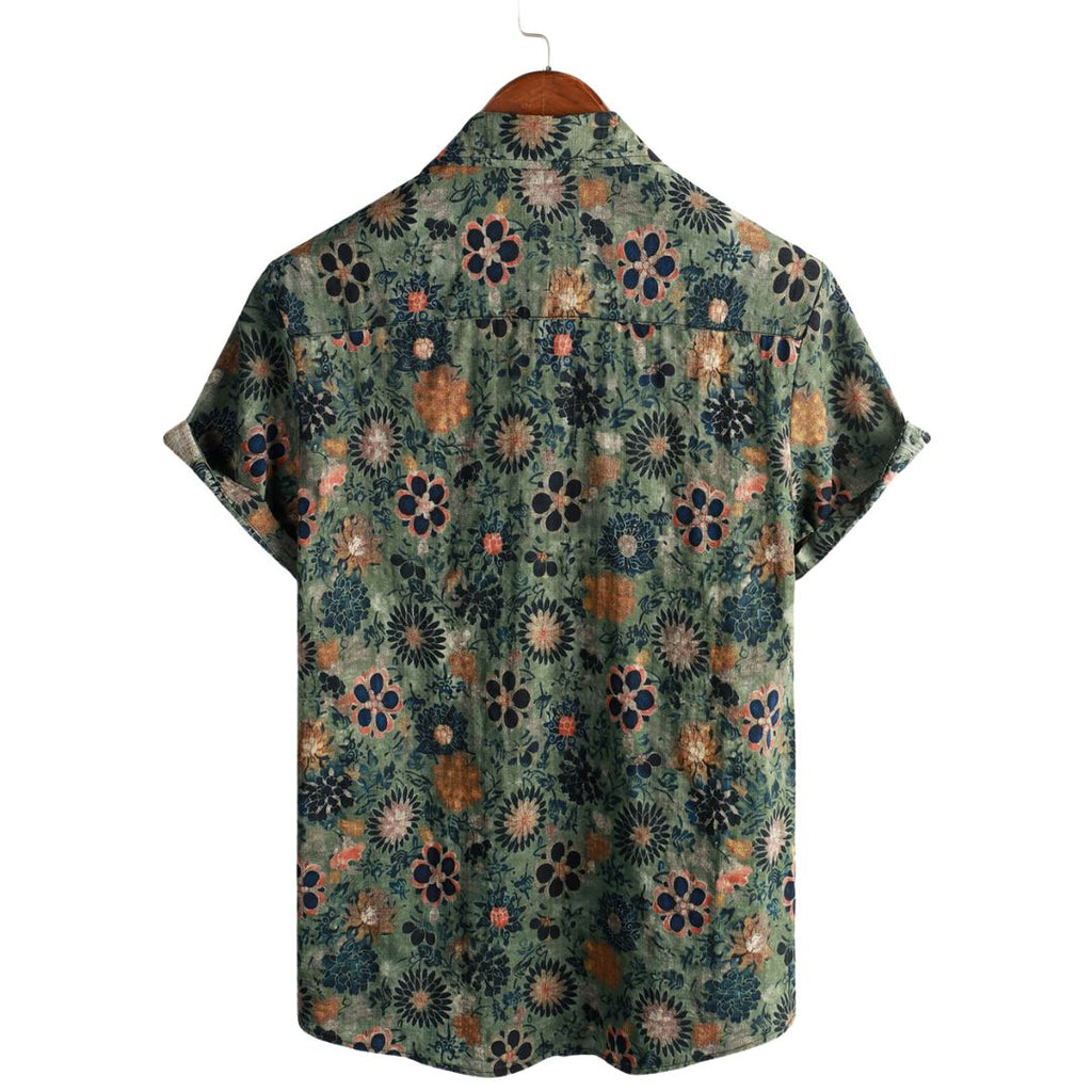 Algernon | Men's Patterned Short Sleeve Button Front Shirt