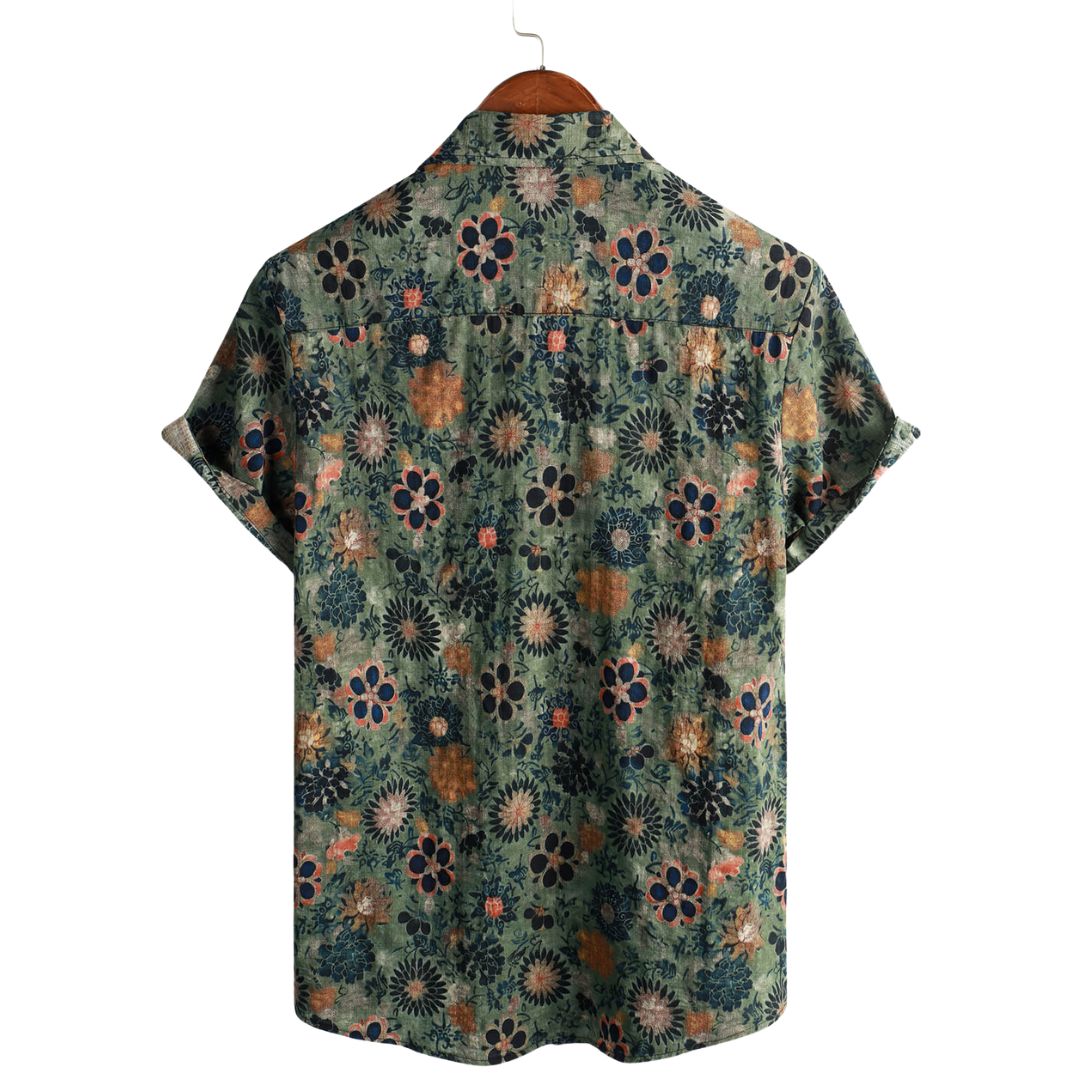 Algernon | Men's Patterned Short Sleeve Button Front Shirt