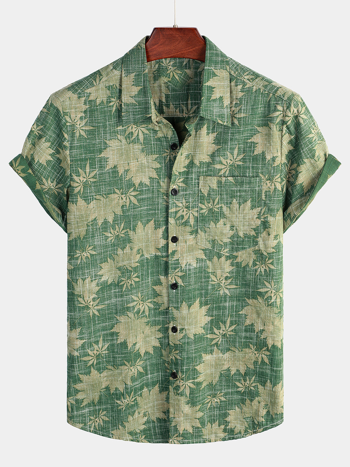 Algernon | Men's Patterned Short Sleeve Button Front Shirt